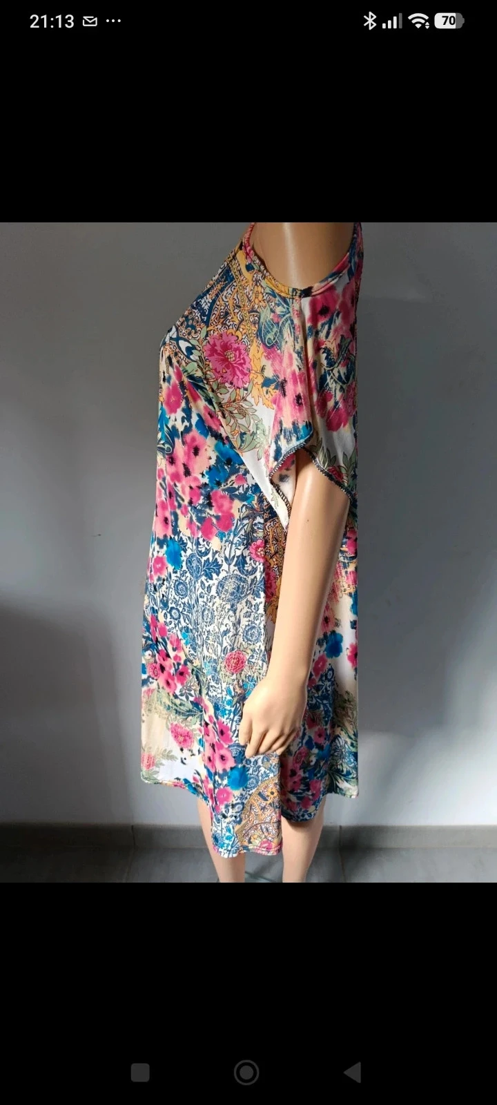 Robe femme bohème fleurie épaules dénudées multicolore T40 – photo 6